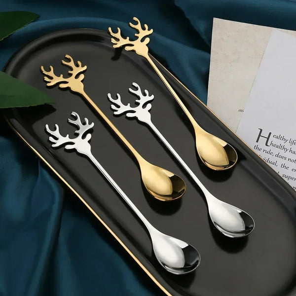 Antler Charm Coffee Spoons