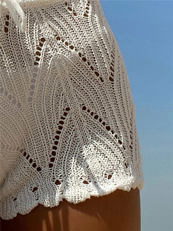 Strandshorts mit Kordelzug im Boho-Chic-Stil