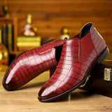 Obsidian Croc Skin Chelsea Boot