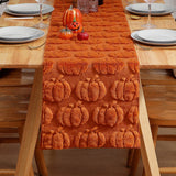 Halloween table runner with pumpkin pattern