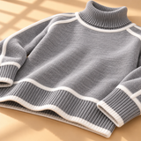 Thea Piped-Trim Raglan Roll-Neck Jumper