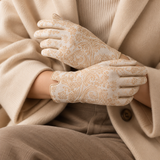 Verena Jacquard Paisley-Pattern Wrist Gloves