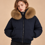 Calista Faux-Fur Hooded Puffer Jacket