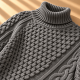 Odette Cable-Knit Asymmetric Roll-Neck Jumper