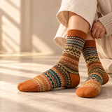 Nordic Knit Cushioned Crew Socks