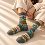 Nordic Knit Cushioned Crew Socks