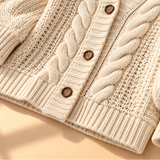 Rosalind Cable-Knit Button-Front Cardigan