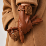 Bianca Faux-Leather Shearling Gloves