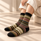 Nordic Knit Cushioned Crew Socks