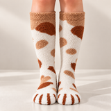 Lunara Cat Claw Plush Knee-High Socks