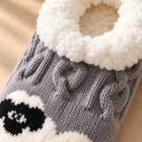Odette Cable-Knit Critter Slipper Socks