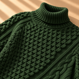 Odette Cable-Knit Asymmetric Roll-Neck Jumper