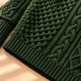 Odette Cable-Knit Asymmetric Roll-Neck Jumper