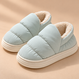 Nora Quilted Fleece-Lined Platform Slippers