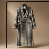 Bellagio Houndstooth Long Coat
