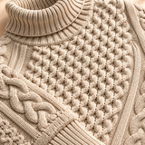 Odette Cable-Knit Asymmetric Roll-Neck Jumper