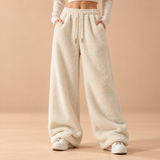 Harriet Sherpa Fleece Wide-Leg Trousers