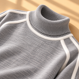 Thea Piped-Trim Raglan Roll-Neck Jumper