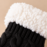 Odette Cable-Knit Fleece-Cuff Slipper Socks