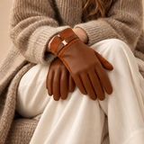 Abigail Suede Boutique Buckle Gloves