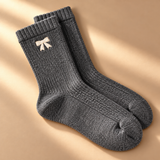 Bellissima Ribbed Knit Bow Socks