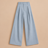 Imogen Pleated Wide-Leg Tailored Trousers