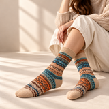 Nordic Knit Cushioned Crew Socks