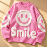 Willa Smiley-Motif Crew-Neck Knit Jumper