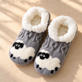 Odette Cable-Knit Critter Slipper Socks