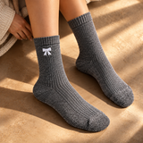 Bellissima Ribbed Knit Bow Socks