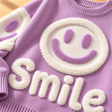 Willa Smiley-Motif Crew-Neck Knit Jumper