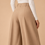 Imogen Pleated Wide-Leg Tailored Trousers
