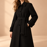 Rosalind Wool-Blend Belted Long Coat