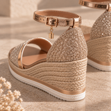 Siena Metallic Espadrille Sandals