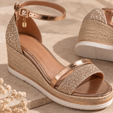 Siena Metallic Espadrille Sandals