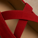 Cecilia Cross-Band Suede Shoes