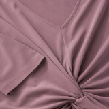 Elara Twist-Front V-Neck Top
