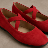 Cecilia Cross-Band Suede Shoes