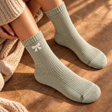 Bellissima Ribbed Knit Bow Socks