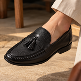 Marcello Textured Tassel Loafers