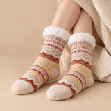 Nadia Fleece-Lined Fair Isle Slipper Socks