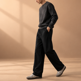 Callum Brushed-Cotton Drawstring Wide-Leg Trousers