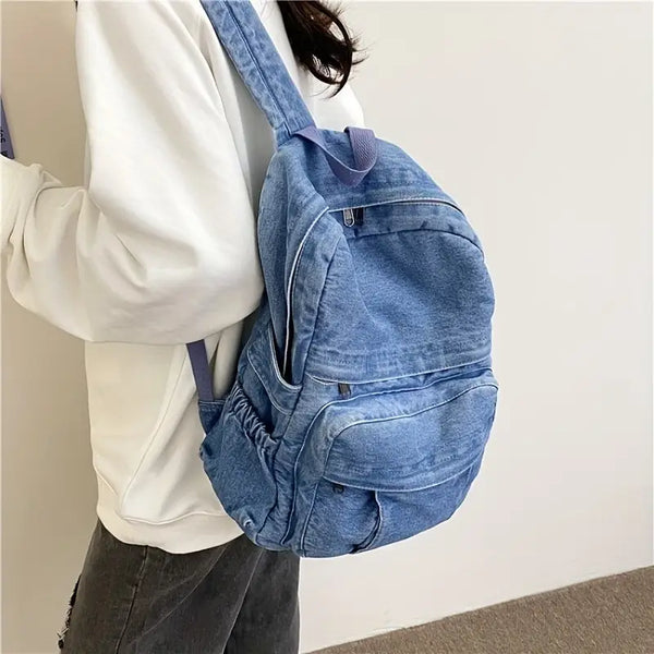 Vintage Chic Denim Backpack