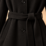Rosalind Wool-Blend Belted Long Coat