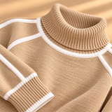 Thea Piped-Trim Raglan Roll-Neck Jumper