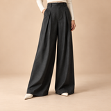 Imogen Pleated Wide-Leg Tailored Trousers