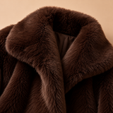 Livia Faux-Fur Shawl-Collar Short Coat