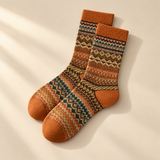 Nordic Knit Cushioned Crew Socks