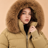 Calista Faux-Fur Hooded Puffer Jacket