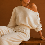 Isabella Off-Shoulder Linen Set